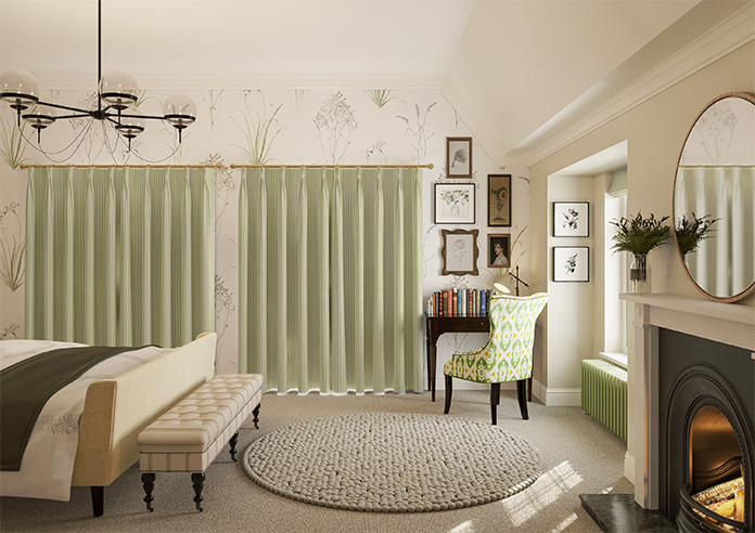 Vintage Stripe, Sage - Made to Measure Curtains - Image 15